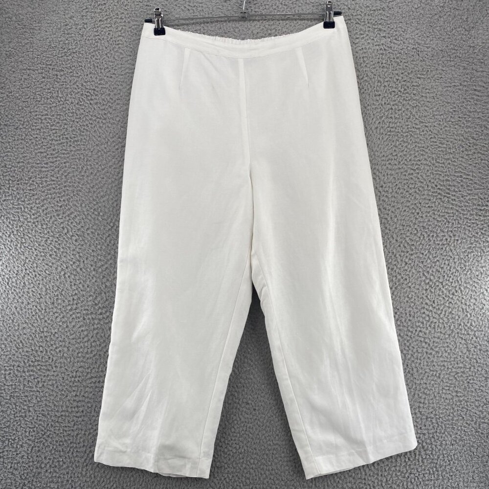 Bob Mackie White Cropped Capris